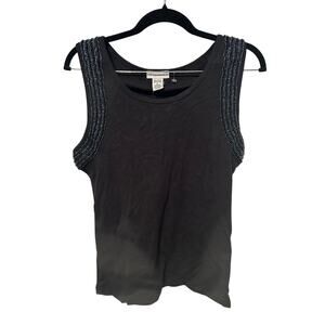 For the Republic Black Beaded Tank Large NWT